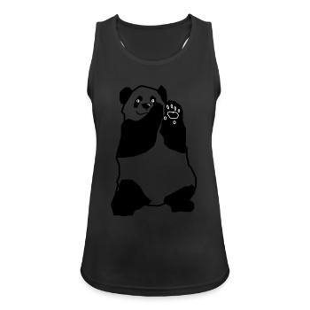 panda - Débardeur respirant Femme - noir - Devant - Zoe (177cm)
