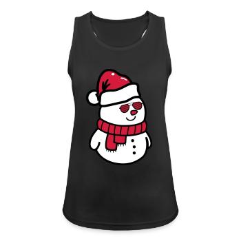 Schneemann Sonnenbrille - Frauen Tank Top atmungsaktiv - Schwarz - Vorne - Zoe (177cm)
