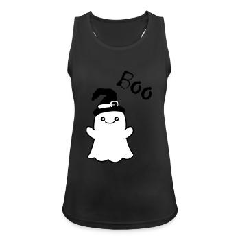 Drôle de fantôme Boo - Débardeur respirant Femme - noir - Devant - Zoe (177cm)