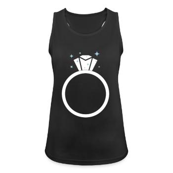 Diamond Wedding ring - Women's Breathable Tank Top - black - Front - Zoe (177cm)