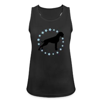 Boxer Sternenkreis 2 farb - Frauen Tank Top atmungsaktiv - Schwarz - Vorne - Zoe (177cm)