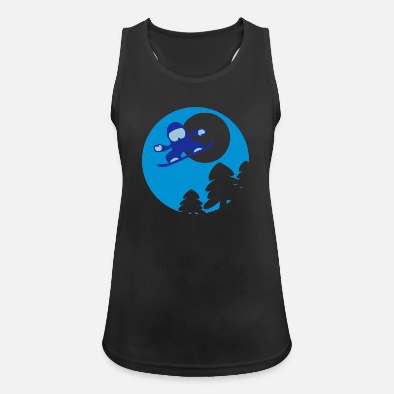 snowboader2 - Women's Breathable Tank Top - black