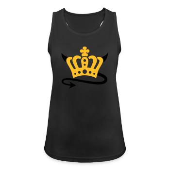 Devil | Queen | King | Königin | König | Crown | - Women's Breathable Tank Top - black - Front - Zoe (177cm)