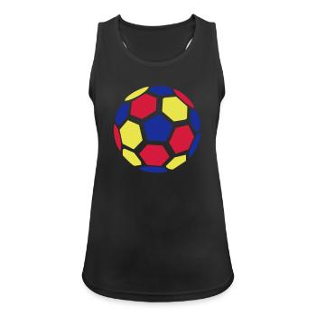 Kolumbien Ball - Frauen Tank Top atmungsaktiv - Schwarz - Vorne - Zoe (177cm)