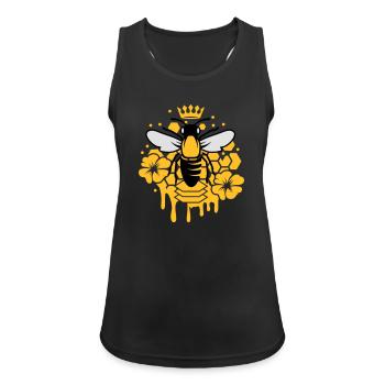 A bee with a crown - Women's Breathable Tank Top - black - Front - Zoe (177cm)