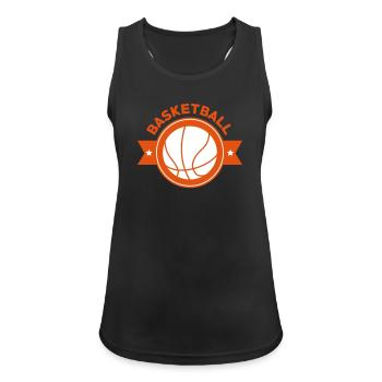 Basketball - Basket Ball - Game - Sport - Player - Débardeur respirant Femme - noir - Devant - Zoe (177cm)
