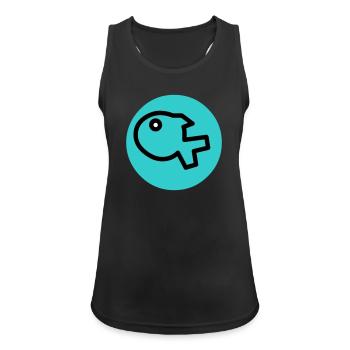 little fish - Women's Breathable Tank Top - black - Front - Zoe (177cm)