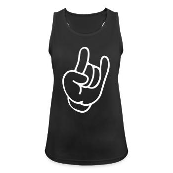 Rockhand Silhouette Motif - Women's Breathable Tank Top - black - Front - Zoe (177cm)