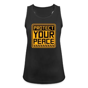 Protect Your Peace Mental Health Mindfulness - Women's Breathable Tank Top - black - Front - Zoe (177cm)