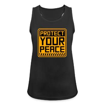 Protect Your Peace Mental Health Mindfulness - Women's Breathable Tank Top - black - Front - Zoe (177cm)