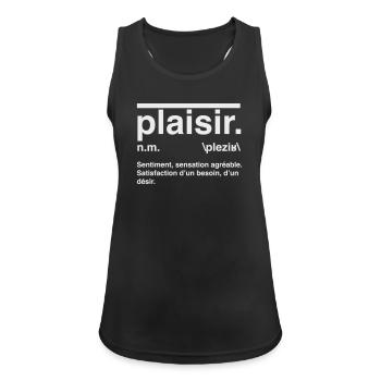 Pleasure Definition Dictionary Style - Women's Breathable Tank Top - black - Front - Zoe (177cm)