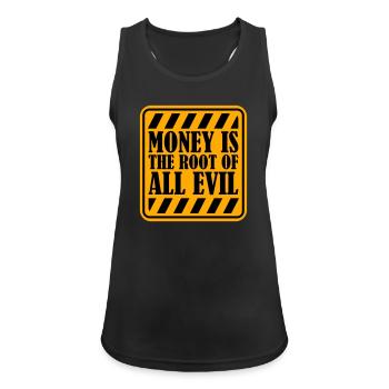 Money Root Evil Capitalism Greed Finance Rich - Women's Breathable Tank Top - black - Front - Zoe (177cm)