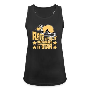 Rats Spelt Backwards Is Star Lustiger Ratte Spruch - Women's Breathable Tank Top - black - Front - Zoe (177cm)