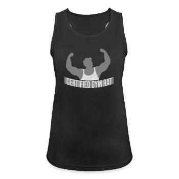 Certified Gym Rat Lustig Fitness Training Spruch - Frauen Tank Top atmungsaktiv - Schwarz - Vorne - Zoe (177cm)