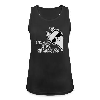 Llama Alpaca Sarcastic Side Character Sarcastic - Women's Breathable Tank Top - black - Front - Zoe (177cm)