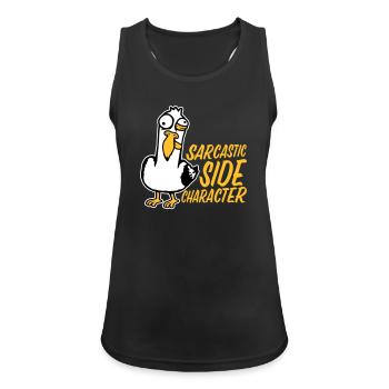 Crazy Seagull Sarcastic Side Character Funny - Women's Breathable Tank Top - black - Front - Zoe (177cm)