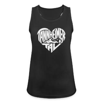 Tannheimer Tal Heart Mountain Landscape - Women's Breathable Tank Top - black - Front - Zoe (177cm)