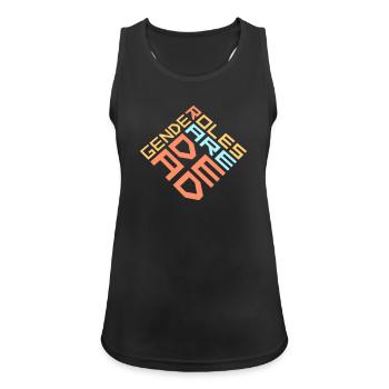 Gender Roles Are Dead Statement Freedom Saying - Women's Breathable Tank Top - black - Front - Zoe (177cm)