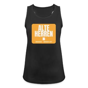 Alte Herren Fußball Bier Humor Amateurliga Verein - Frauen Tank Top atmungsaktiv - Schwarz - Vorne - Zoe (177cm)