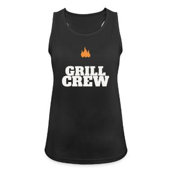 Grill Crew BBQ Grilling Grill Master Team Father's Day - Women's Breathable Tank Top - black - Front - Zoe (177cm)