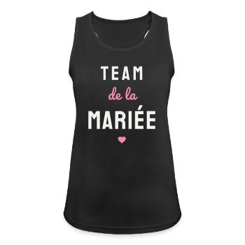 Team de la Mariée EVJF Coeur Mariage Fête Copines - Frauen Tank Top atmungsaktiv - Schwarz - Vorne - Zoe (177cm)