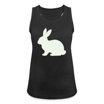 Zarte Kaninchen Silhouette - Frauen Tank Top atmungsaktiv - Schwarz - Vorne - Zoe (177cm)