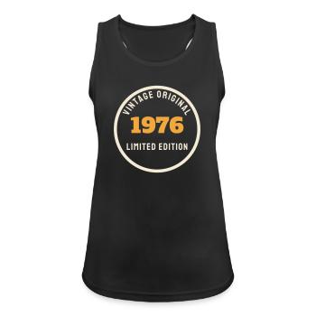 Vintage 1976 Original Limited Edition 50. Geburtst - Frauen Tank Top atmungsaktiv - Schwarz - Vorne - Zoe (177cm)