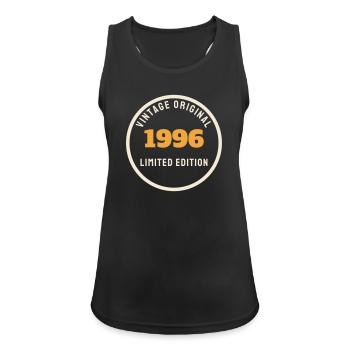 Vintage 1996 Original Limited Edition 30. Geburtst - Frauen Tank Top atmungsaktiv - Schwarz - Vorne - Zoe (177cm)