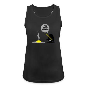 egg vader - Women's Breathable Tank Top - black - Front - Zoe (177cm)