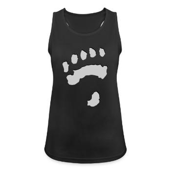 Polar Bear Paw - Débardeur respirant Femme - noir - Devant - Zoe (177cm)