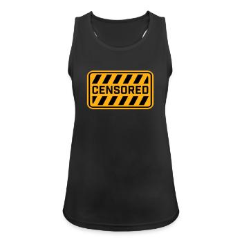 Censored Funny Statement Freedom Logo - Women's Breathable Tank Top - black - Front - Zoe (177cm)