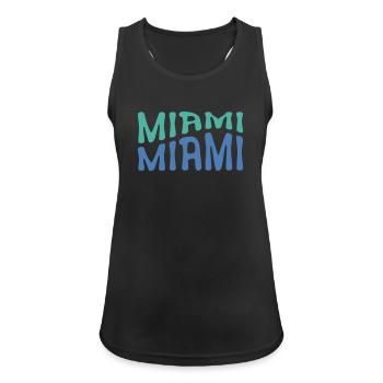 Miami - Débardeur respirant Femme - noir - Devant - Zoe (177cm)
