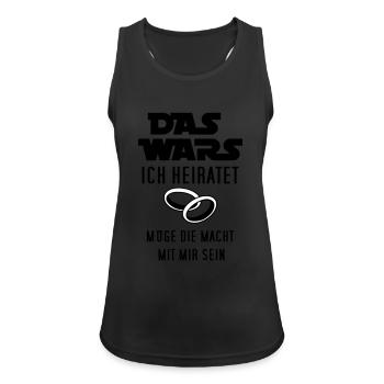 das wars - ich heiratet - Frauen Tank Top atmungsaktiv - Schwarz - Vorne - Zoe (177cm)