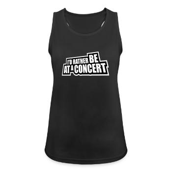 I'd Rather Be At A Concert Lustig Musik Konzert - Women's Breathable Tank Top - black - Front - Zoe (177cm)