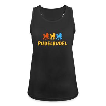 Poodle Pack Dog Bello Dog Owner Fan - Women's Breathable Tank Top - black - Front - Zoe (177cm)