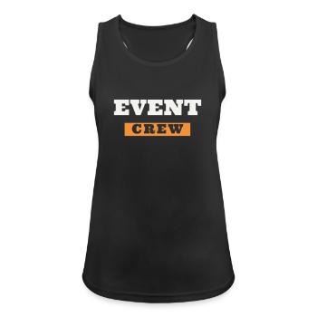 Event Crew Staff Team Event Helper Folder - Women's Breathable Tank Top - black - Front - Zoe (177cm)