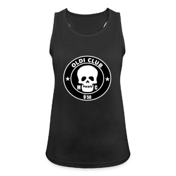 funny sayings, cool, skull, over 50 - Women's Breathable Tank Top - black - Front - Zoe (177cm)