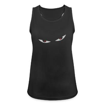 comic eyes smiley augen - Women's Breathable Tank Top - black - Front - Zoe (177cm)