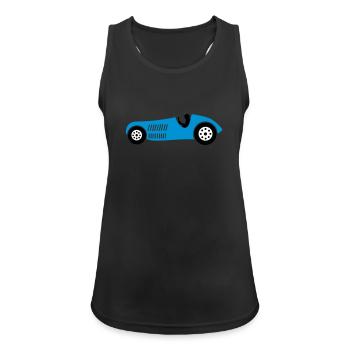 rennwagen rennen auto - Frauen Tank Top atmungsaktiv - Schwarz - Vorne - Zoe (177cm)