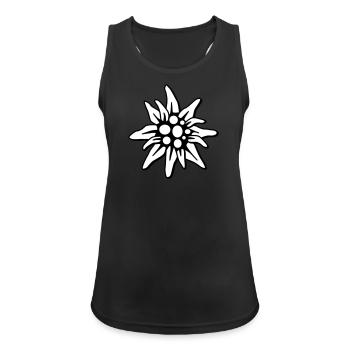 Edelweiss 2c small - Women's Breathable Tank Top - black - Front - Zoe (177cm)