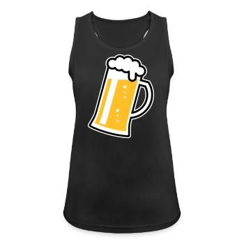 XLustig Design for Cheerful Occasions (R/3) - Women's Breathable Tank Top - black - Front - Zoe (177cm)