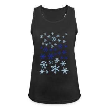 LOTS OF SNOWFLAKES - Débardeur respirant Femme - noir - Devant - Zoe (177cm)
