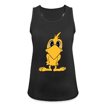 vogel - Frauen Tank Top atmungsaktiv - Schwarz - Vorne - Zoe (177cm)