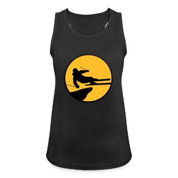 jump jump stunt trick cliff high fli - Women's Breathable Tank Top - black - Front - Zoe (177cm)