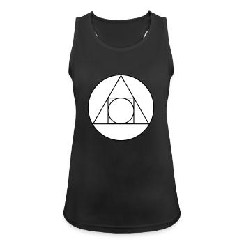 Zeichen der Alchemie - Frauen Tank Top atmungsaktiv - Schwarz - Vorne - Zoe (177cm)