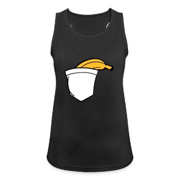 banana fruit funny healthy eating hunger delicious - Women's Breathable Tank Top - black - Front - Zoe (177cm)