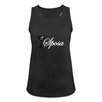 sposa cocktail con anello - Frauen Tank Top atmungsaktiv - Schwarz - Vorne - Zoe (177cm)