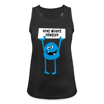 Opa Monster wild Demo Comic coole lustige Sprüche - Frauen Tank Top atmungsaktiv - Schwarz - Vorne - Zoe (177cm)