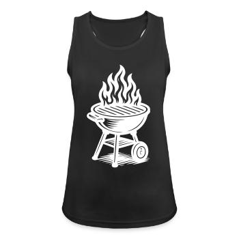 Grill Fire Grilling - Women's Breathable Tank Top - black - Front - Zoe (177cm)