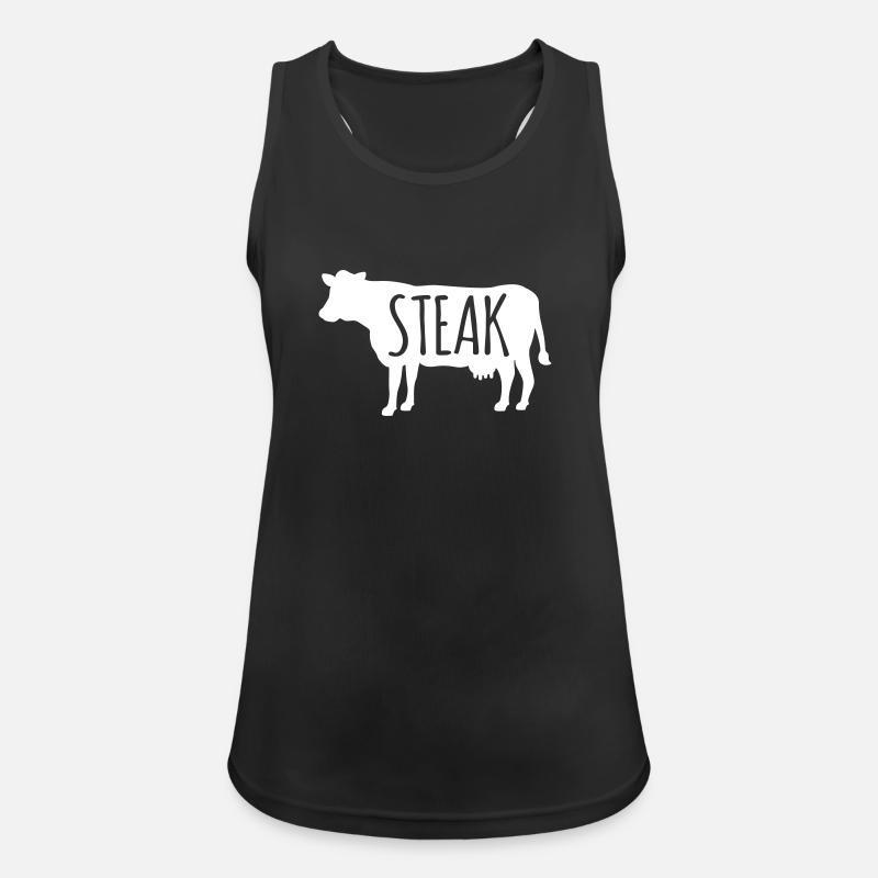 Steak - Women's Breathable Tank Top - black